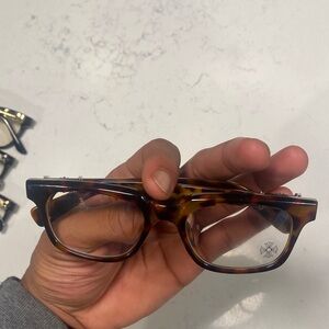 Tortoise Shell Chrome Heart Bluelight Glasses